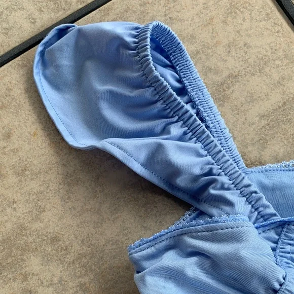 Justice Light Blue Ruffle Top - Picture 6 of 12